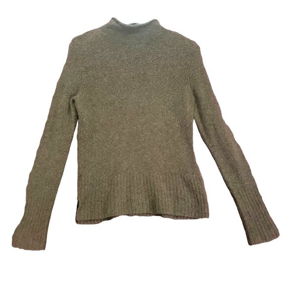 MADEWELL Womens Sweater SZ S Inland Wool Alpaca Mock Neck Pullover‎ Bell Forest - Picture 3 of 9